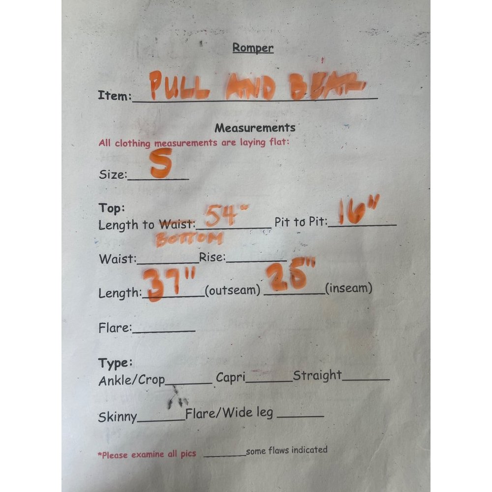 Pull & Bear Cropped Romper Jumpsuit Melon Women Sz. S - Picture 6 of 6